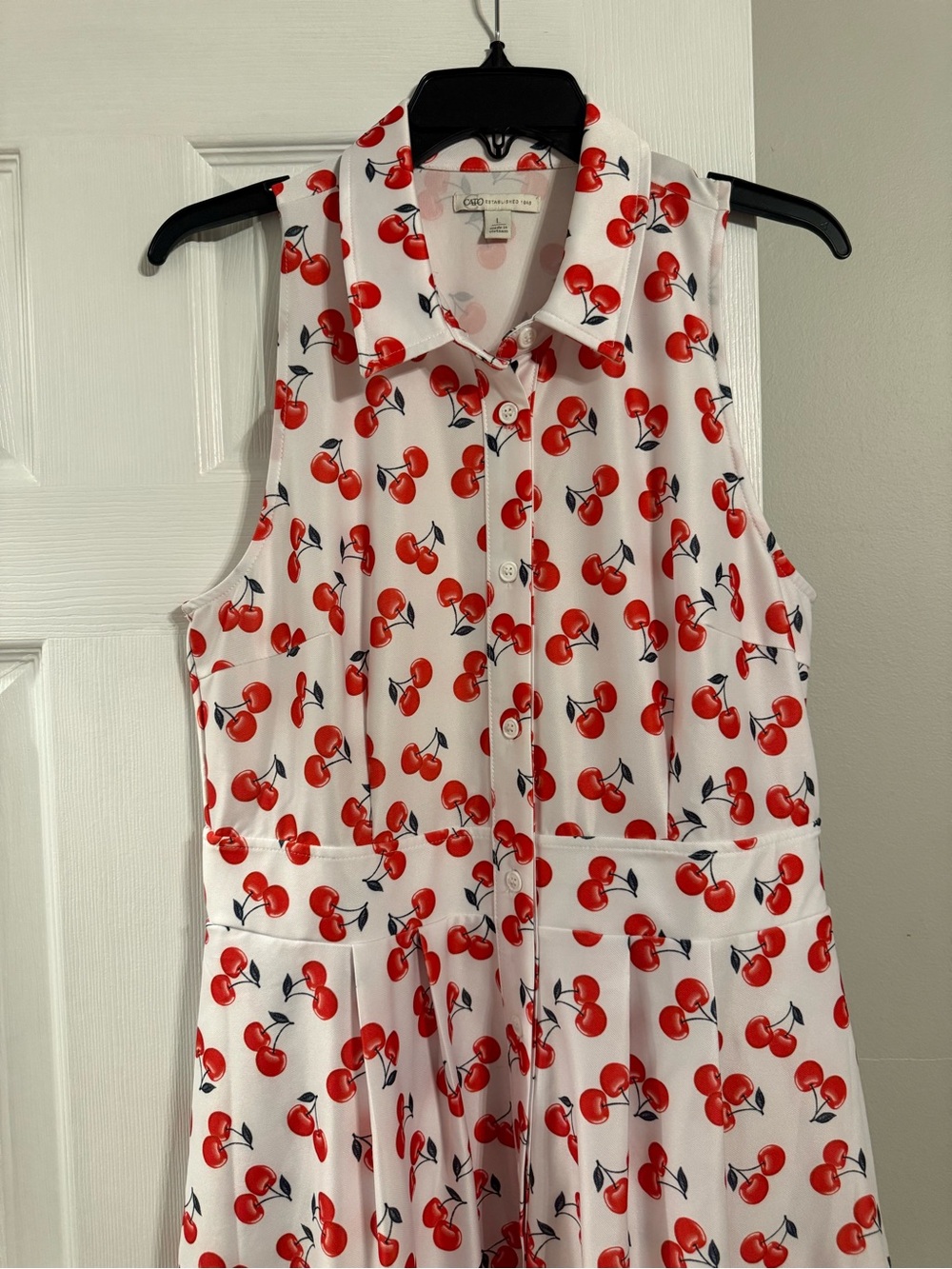Cherry Print Midi Dress